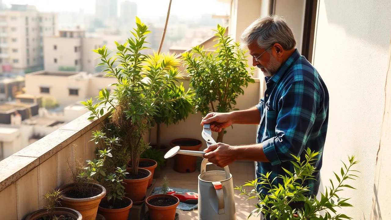 Verified gardener maintaining a home garden in Hyderabad