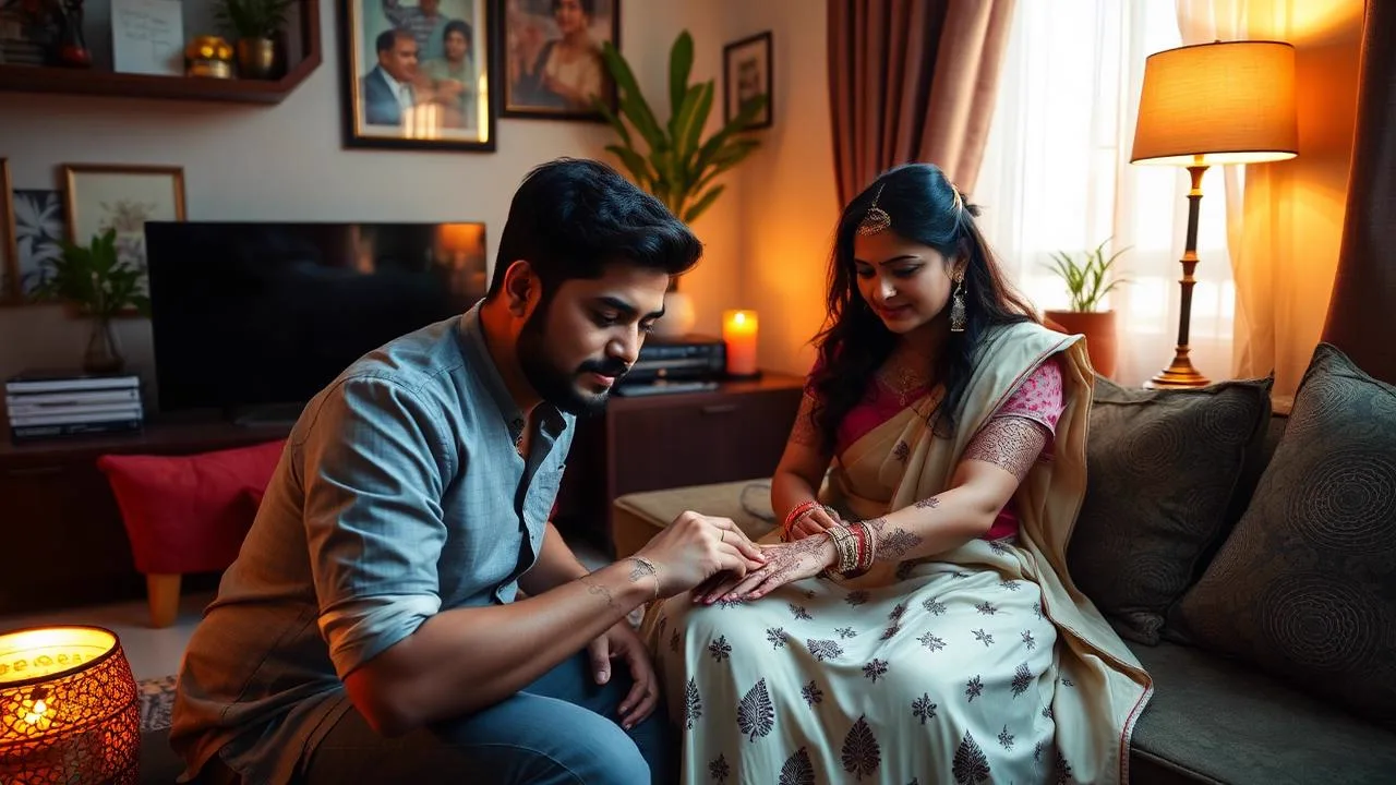 Verified mehendi artist applying bridal henna design at a home in Mumbai