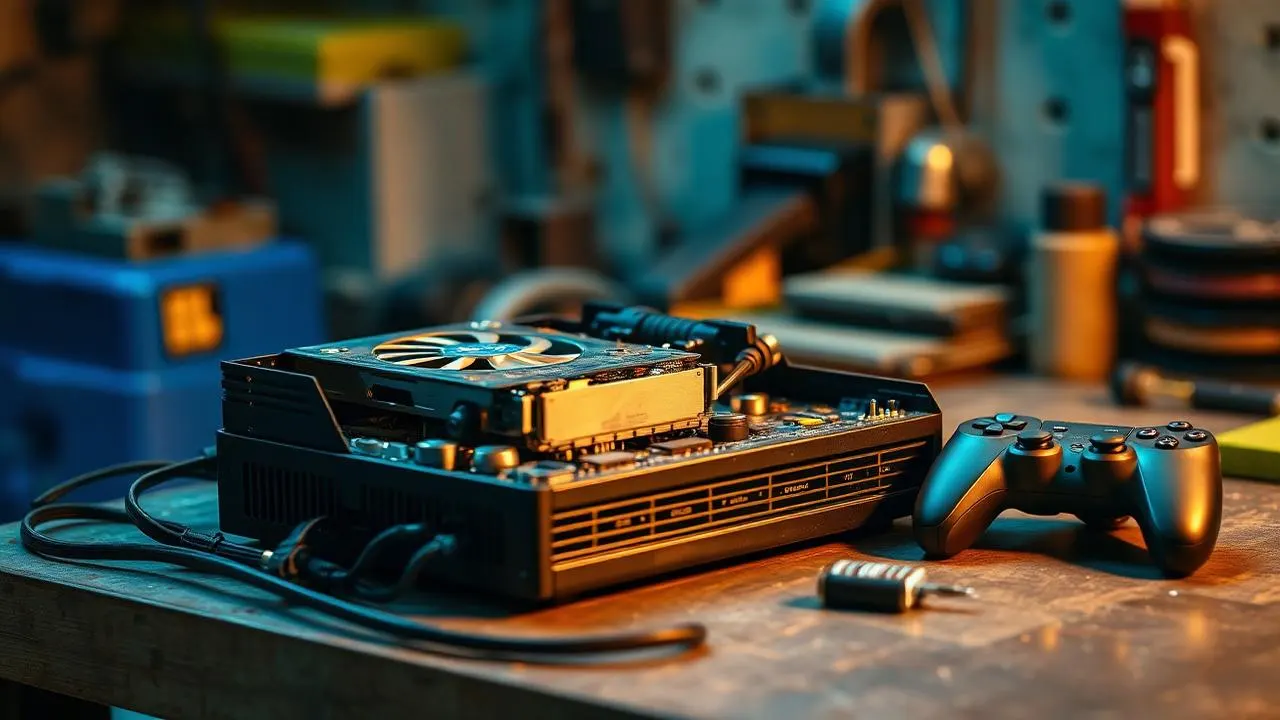 Verified technician repairing a gaming console on an anti-static workbench in Hyderabad