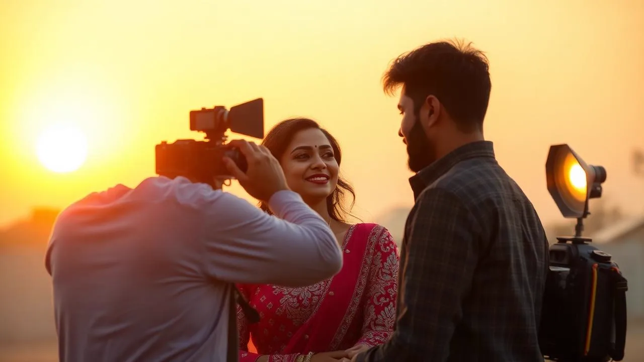 Professional photographer and videographer covering an event in Delhi
